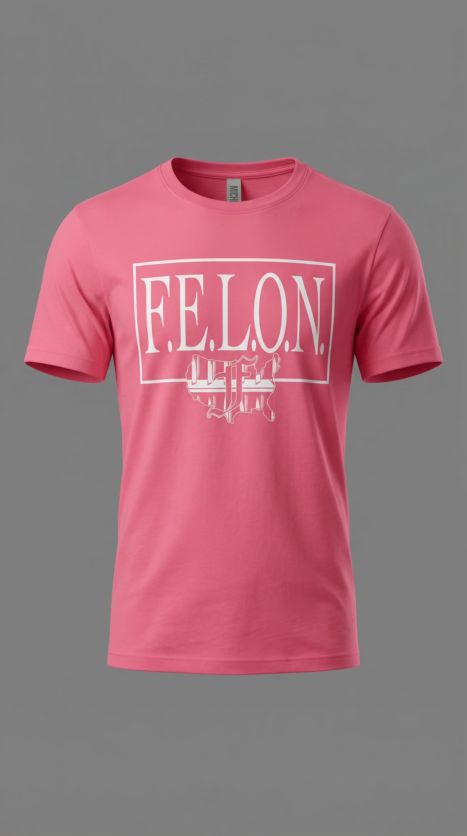 F.E.L.O.N logo Pink T